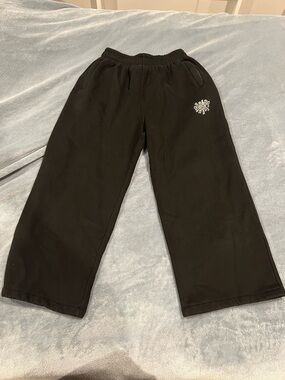 Always Do What You Should Do baggy Jogger Pants 
Black
Size: S